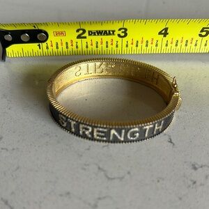 Gold and Black Strength Bracelet